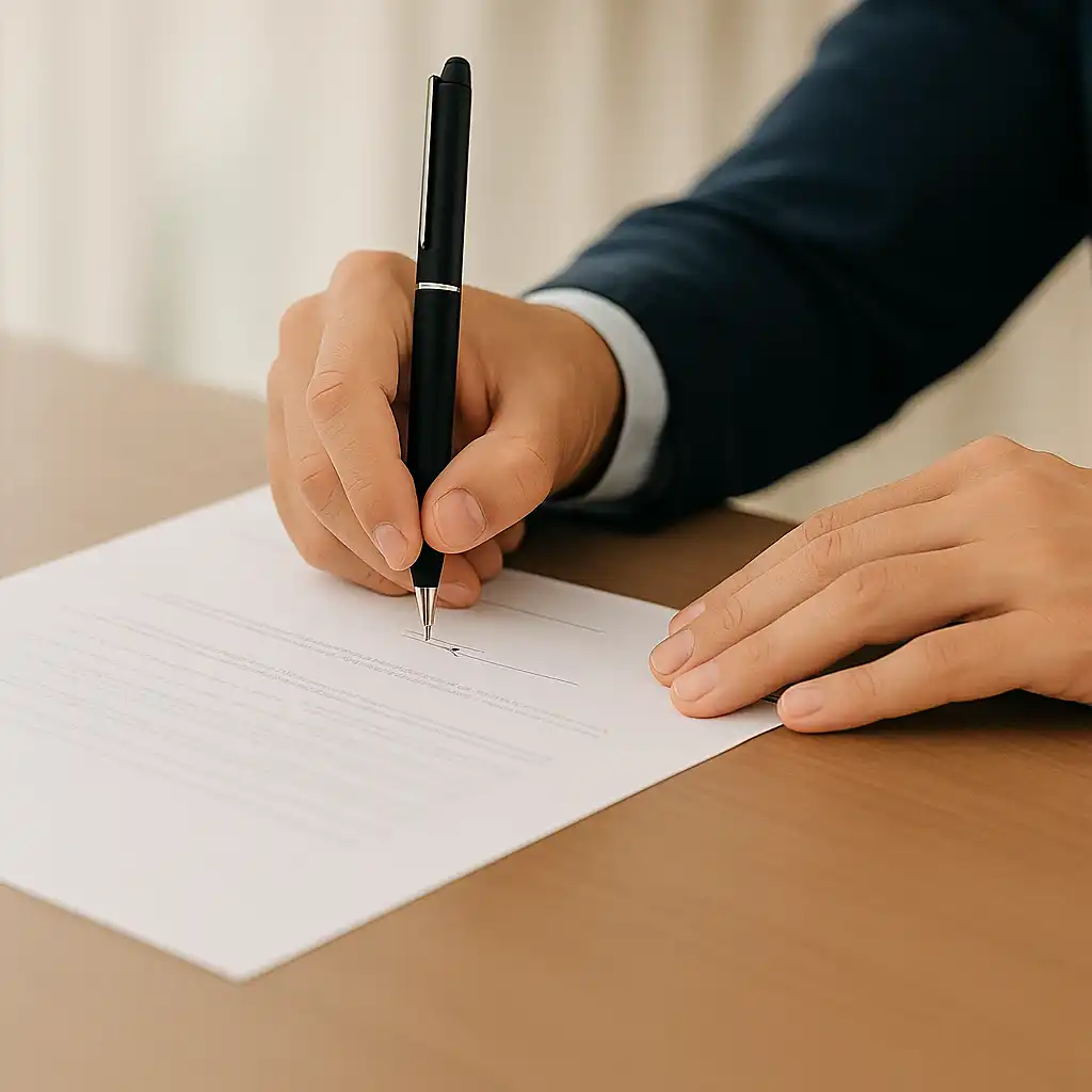 Signature contrat PER